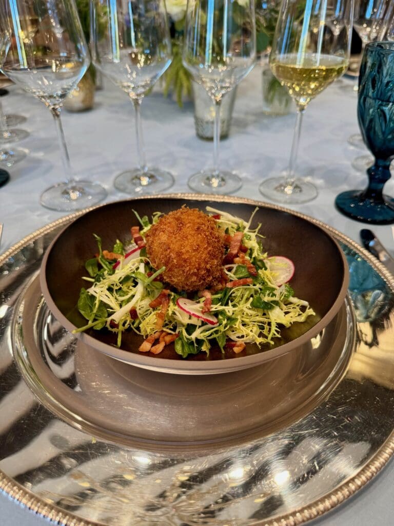 Summer Lyonnaise Salad at Jordan Winery in Healdsburg California